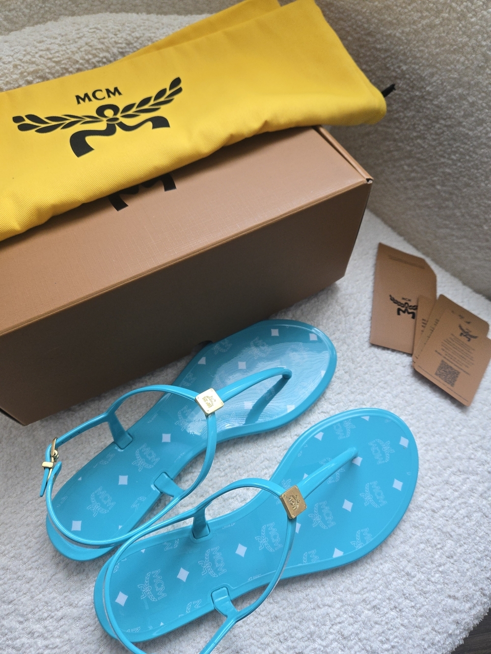 MCM Visetos Jelly Sandals – Size 39 | Brand New in Box | - Picture 7 of 14